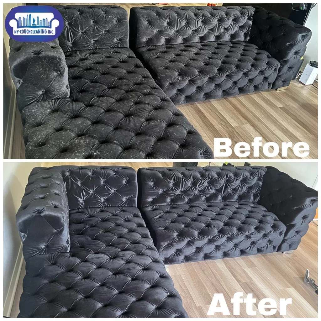 a couch before and after